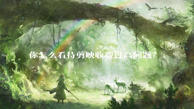 你怎么看待剪映收费过高问题？
