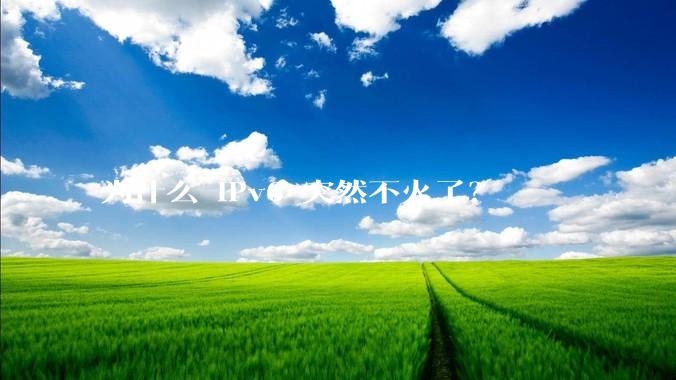 为什么 IPv6 突然不火了？