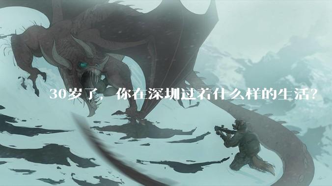30岁了，你在深圳过着什么样的生活？